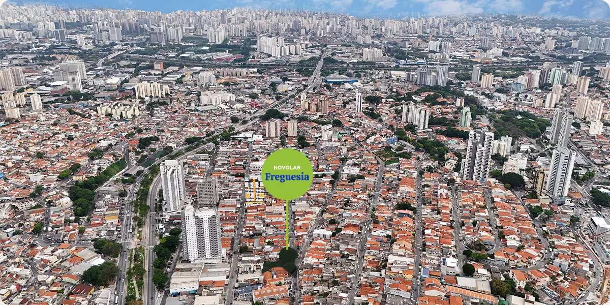 Mapa de localização do Novolar Penha